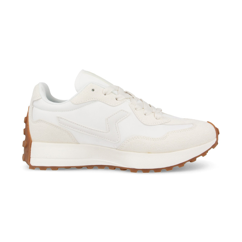 Zapatillas casual mujer Dorna en blanco con diseño fresco y casual